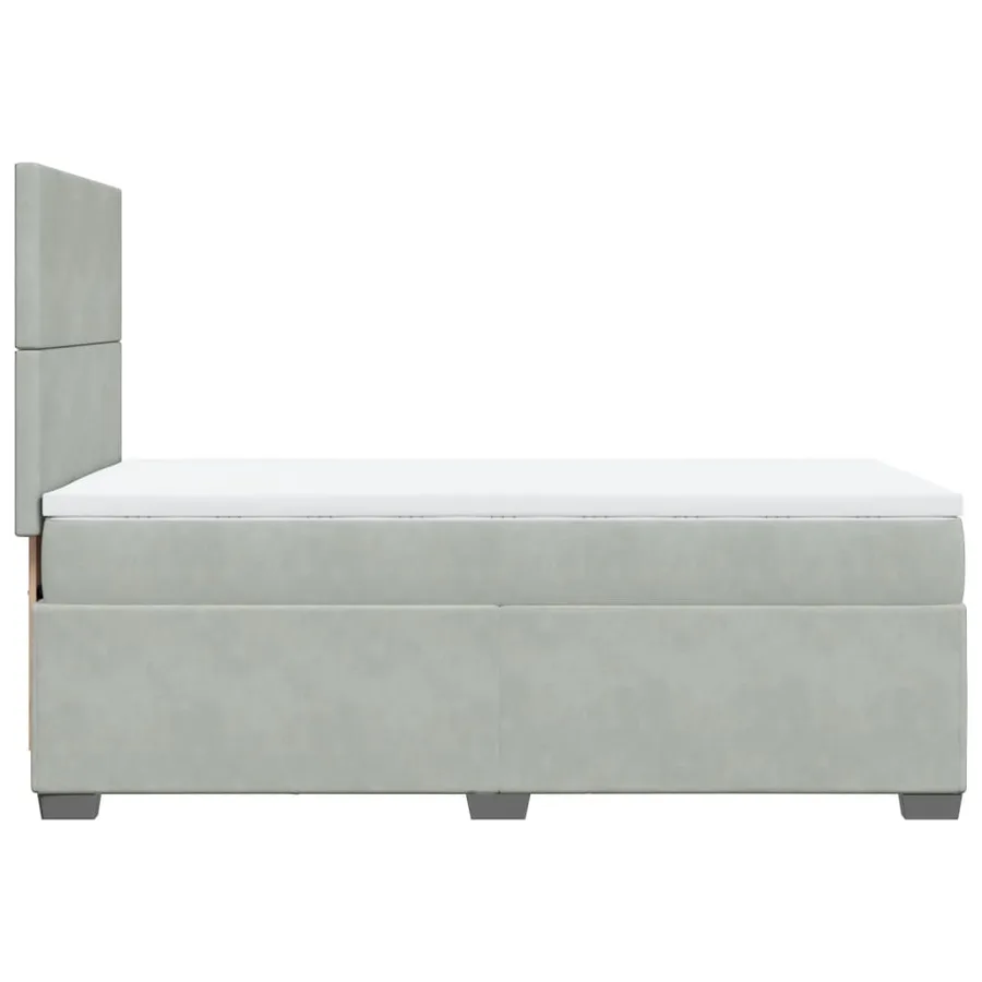 Sommier à lattes de lit et matelas Gris clair 90x200 cm Velours - 9