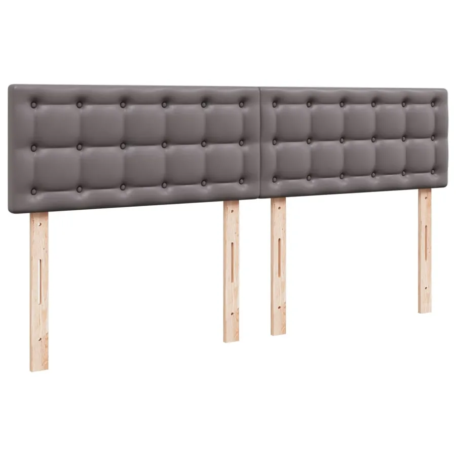 Sommier à lattes de lit avec matelas Gris 180x200 cm Similicuir - 7