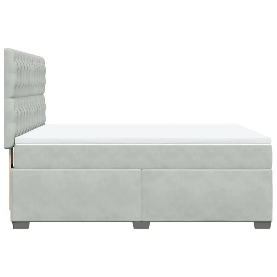 Sommier à lattes de lit et matelas Gris clair 140x200cm Velours - 9