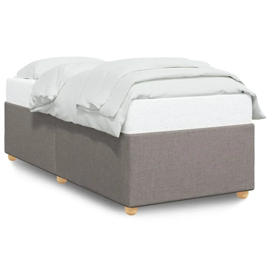 Cadre de lit sans matelas taupe 90x200 cm tissu - 2