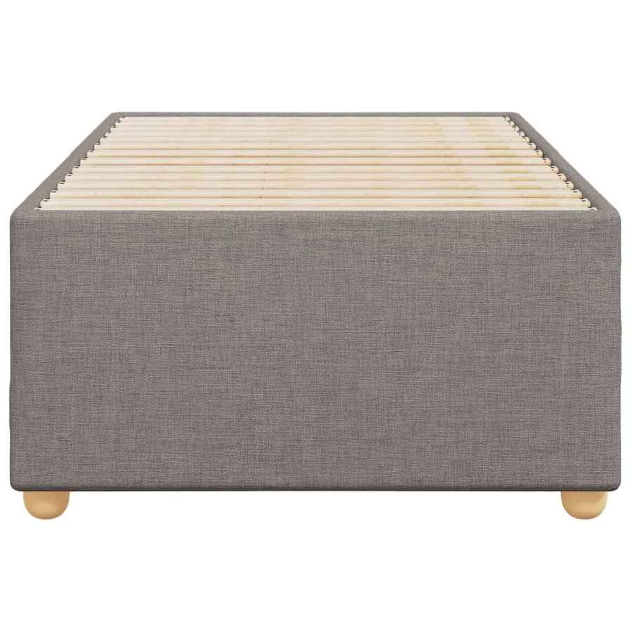 Cadre de lit sans matelas taupe 90x200 cm tissu - 4