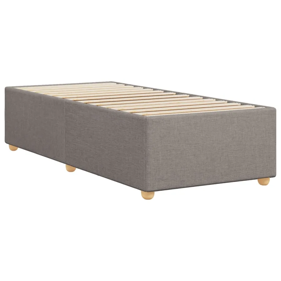 Cadre de lit sans matelas taupe 90x200 cm tissu - 6