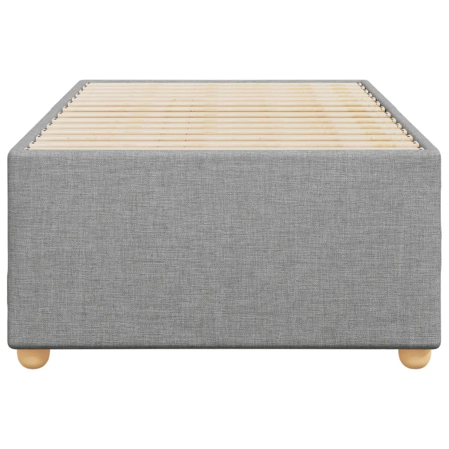 Cadre de lit sans matelas gris clair 90x190 cm tissu - 4