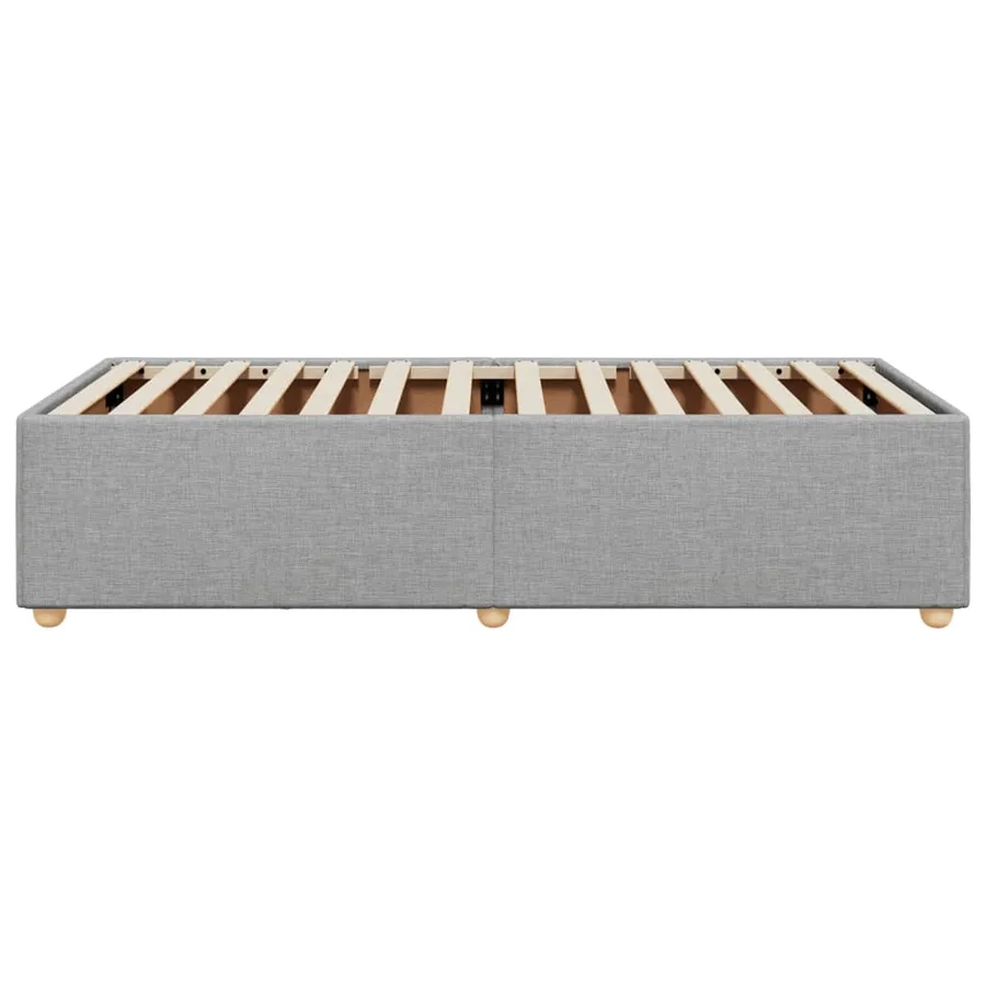 Cadre de lit sans matelas gris clair 90x190 cm tissu - 5