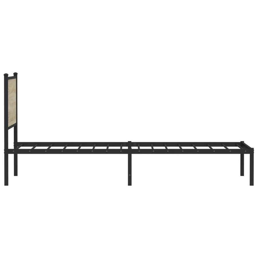 Cadre de lit en métal sans matelas chêne sonoma 107x203 cm - 6