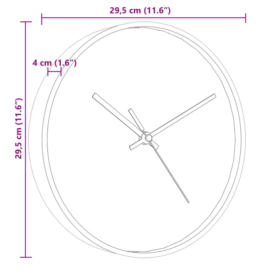 Horloge murale doré et blanc Ø29,5 cm polystyrène et verre - 7