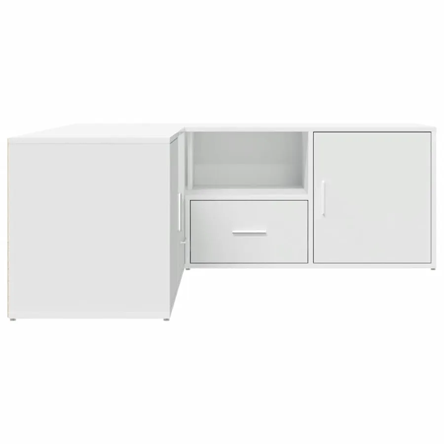 Armoire d'angle blanc 200x40x45 cm bois d’ingénierie - 10