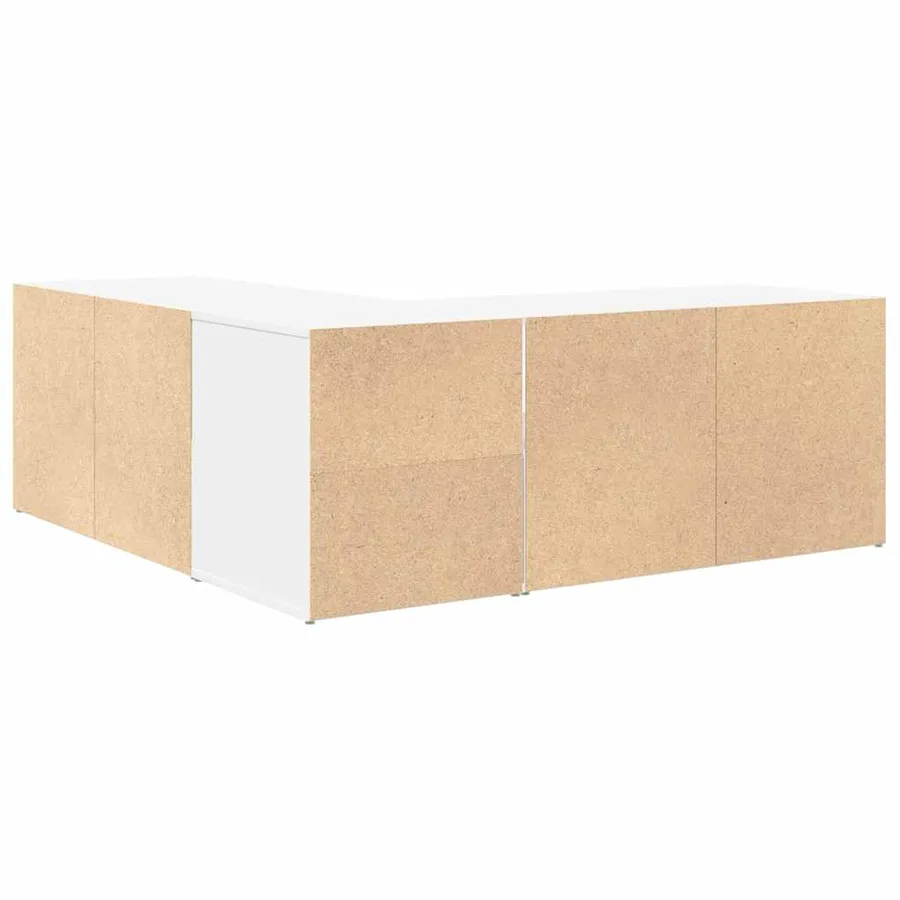 Armoire d'angle blanc 200x40x45 cm bois d’ingénierie - 11