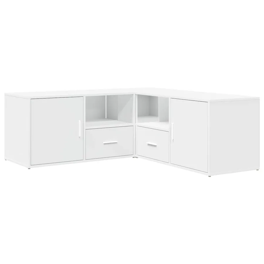 Armoire d'angle blanc 200x40x45 cm bois d’ingénierie - 5