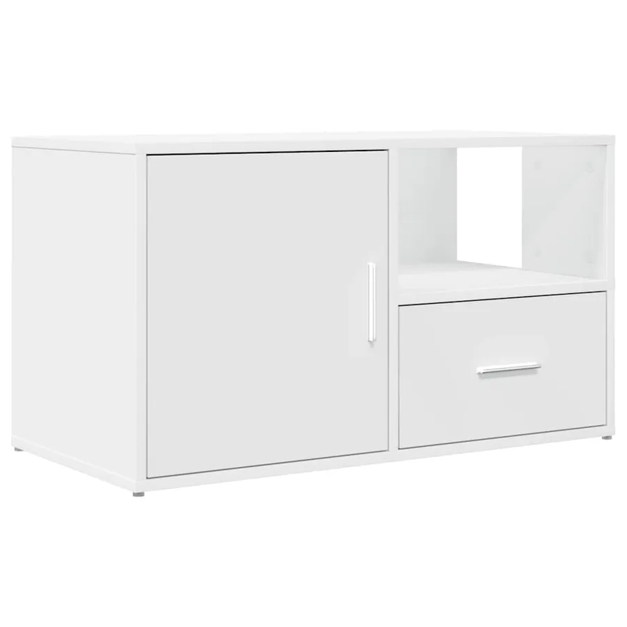 Armoire d'angle blanc 200x40x45 cm bois d’ingénierie - 6