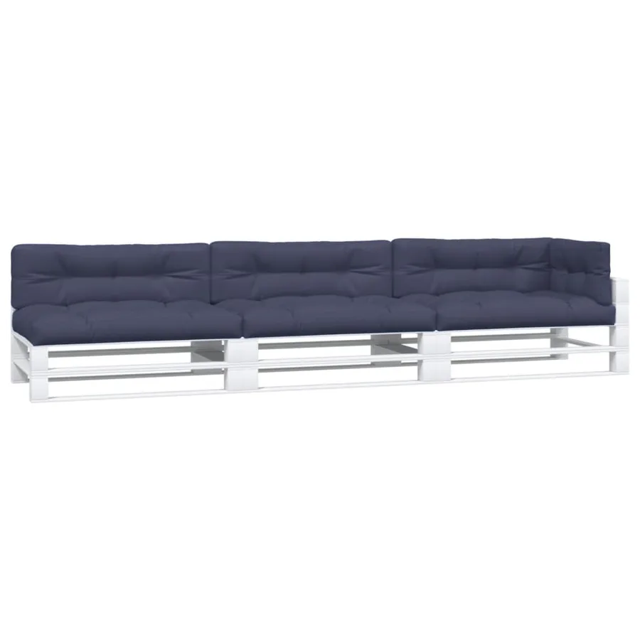 Coussins palette lot de 7 tissu bleu marine - 3