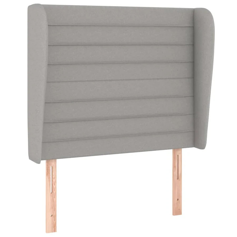 Sommier à lattes de lit avec matelas Gris clair 90x200 cm Tissu - 6