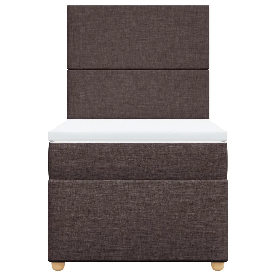 Sommier à lattes de lit avec matelas Marron foncé 100x200 cm - 4
