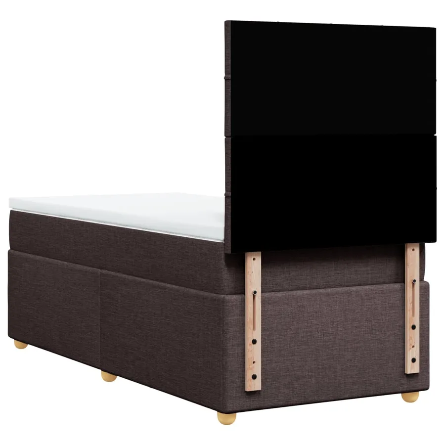 Sommier à lattes de lit avec matelas Marron foncé 90x200 cm - 6