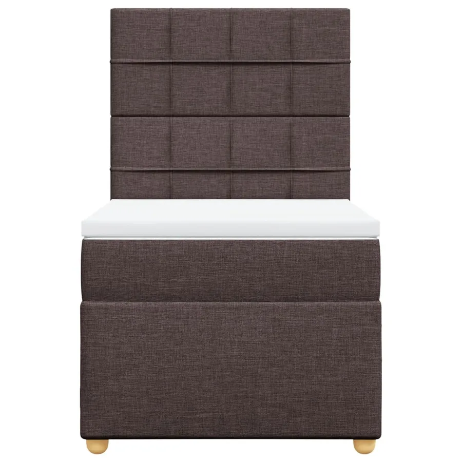 Sommier à lattes de lit avec matelas Marron foncé 90x200 cm - 6