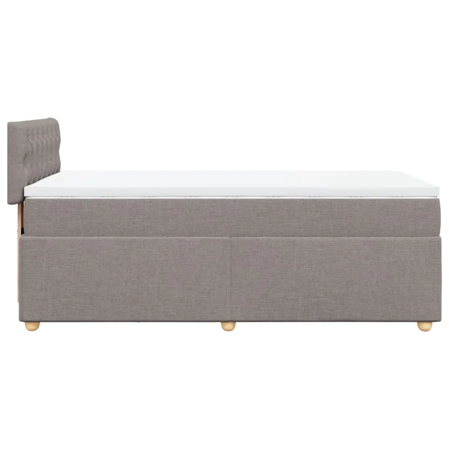 Sommier à lattes de lit avec matelas Taupe 90x200 cm Tissu - 7