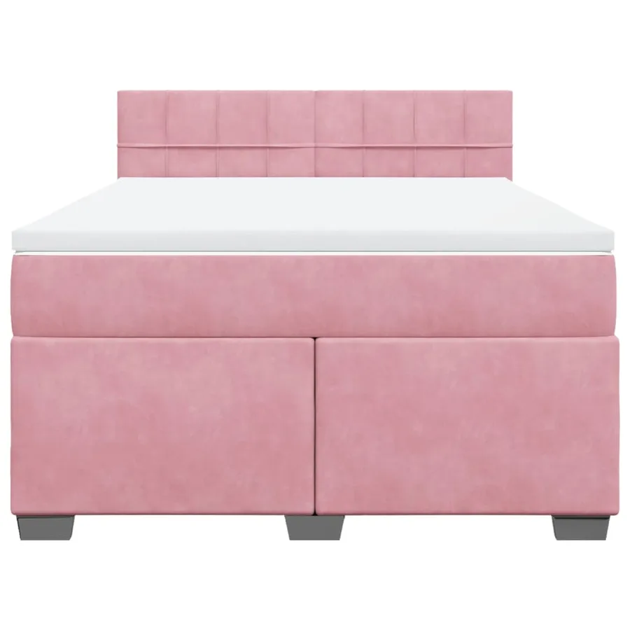 Sommier à lattes de lit avec matelas Rose 140x200 cm Velours - 6
