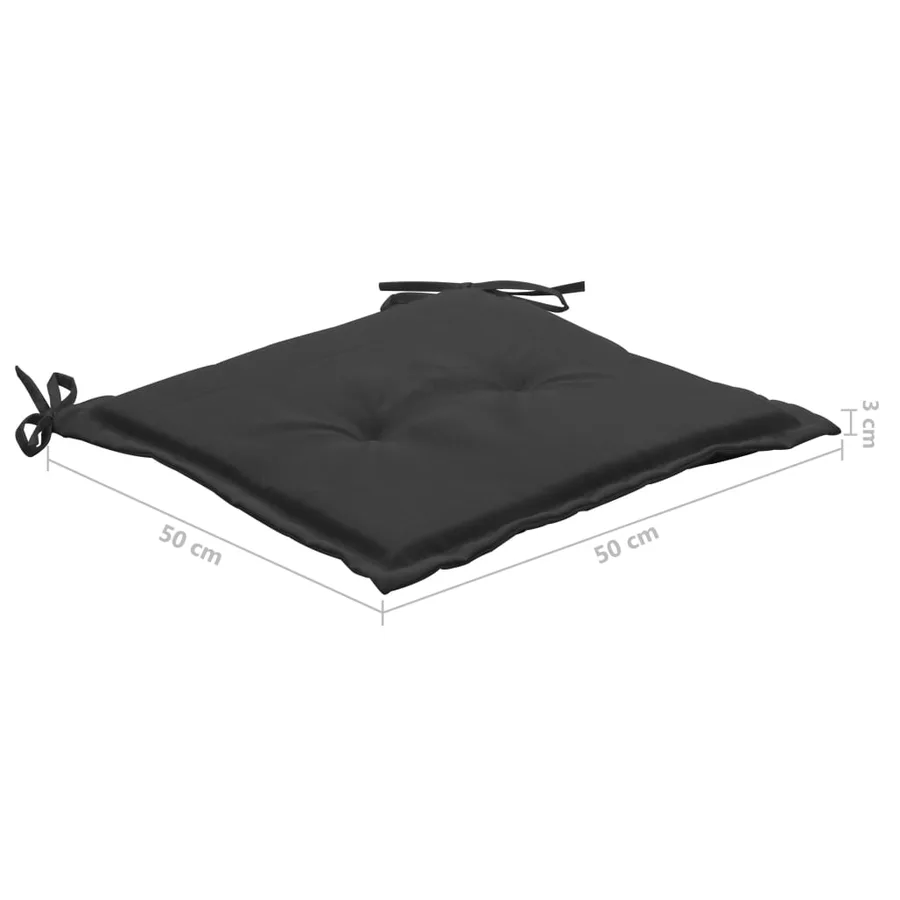 Chaises de jardin et coussins lot de 6 Bois acacia massif Gris - 12
