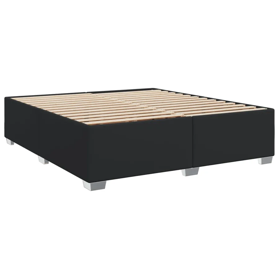 Sommier à lattes de lit avec matelas Noir 180x200 cm Similicuir - 8