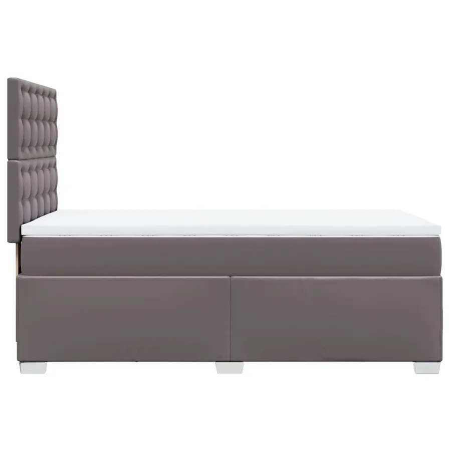 Sommier à lattes de lit avec matelas Gris 90x190 cm Similicuir - 9