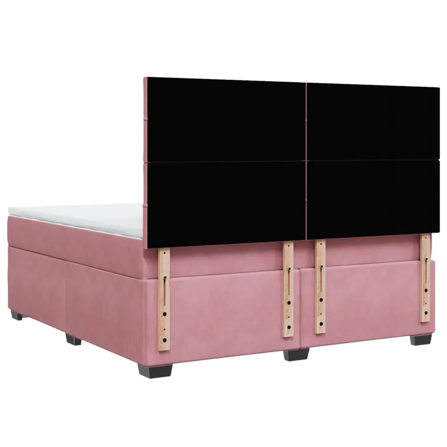 Sommier à lattes de lit avec matelas Rose 180x200 cm Velours - 10