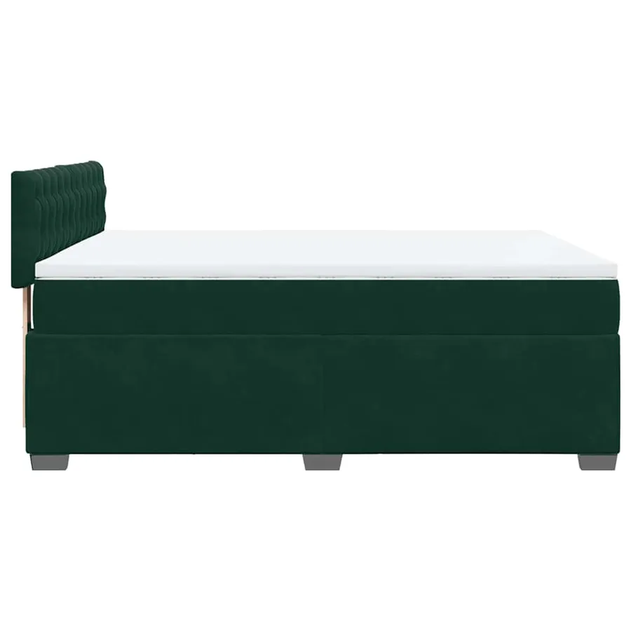 Sommier à lattes de lit et matelas Vert foncé 160x200cm Velours - 9