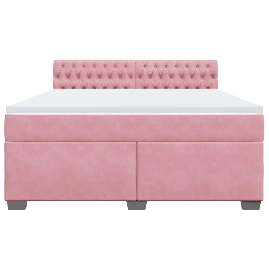 Sommier à lattes de lit avec matelas Rose 180x200 cm Velours - 6