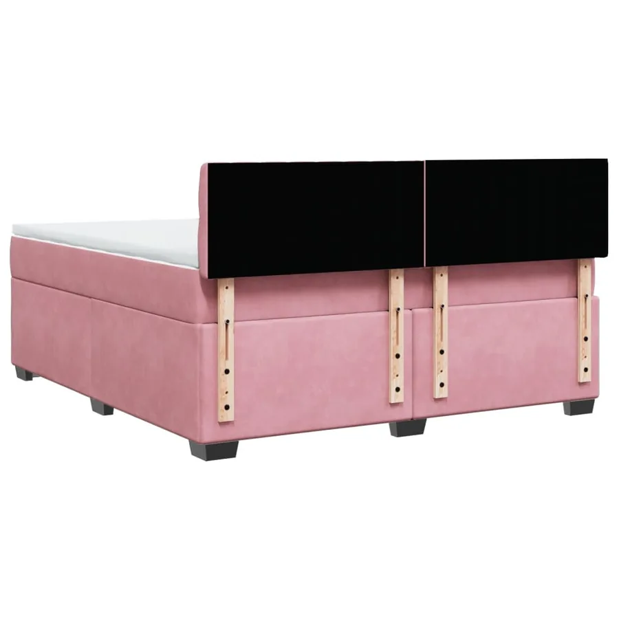 Sommier à lattes de lit avec matelas Rose 180x200 cm Velours - 8