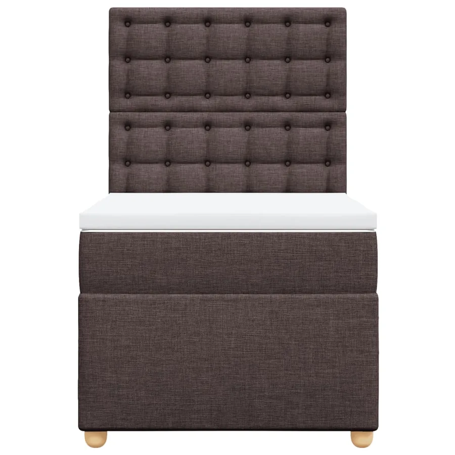 Sommier à lattes de lit avec matelas Marron foncé 80x200 cm - 6