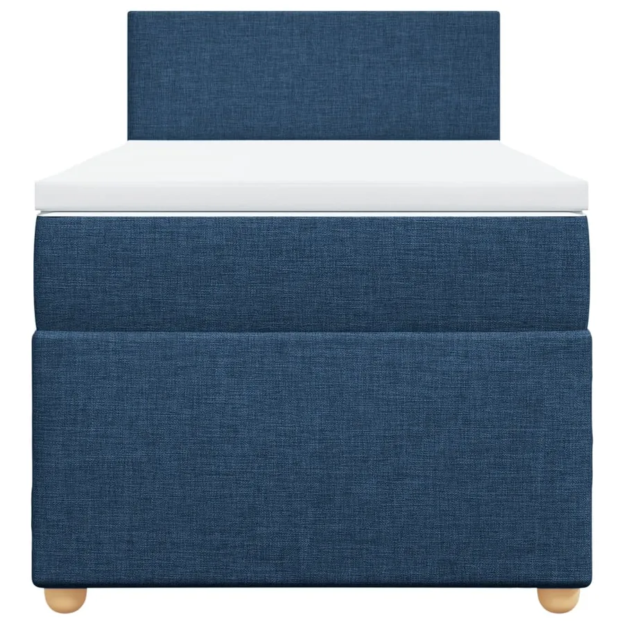 Sommier à lattes de lit avec matelas Bleu 90x190 cm Tissu - 6