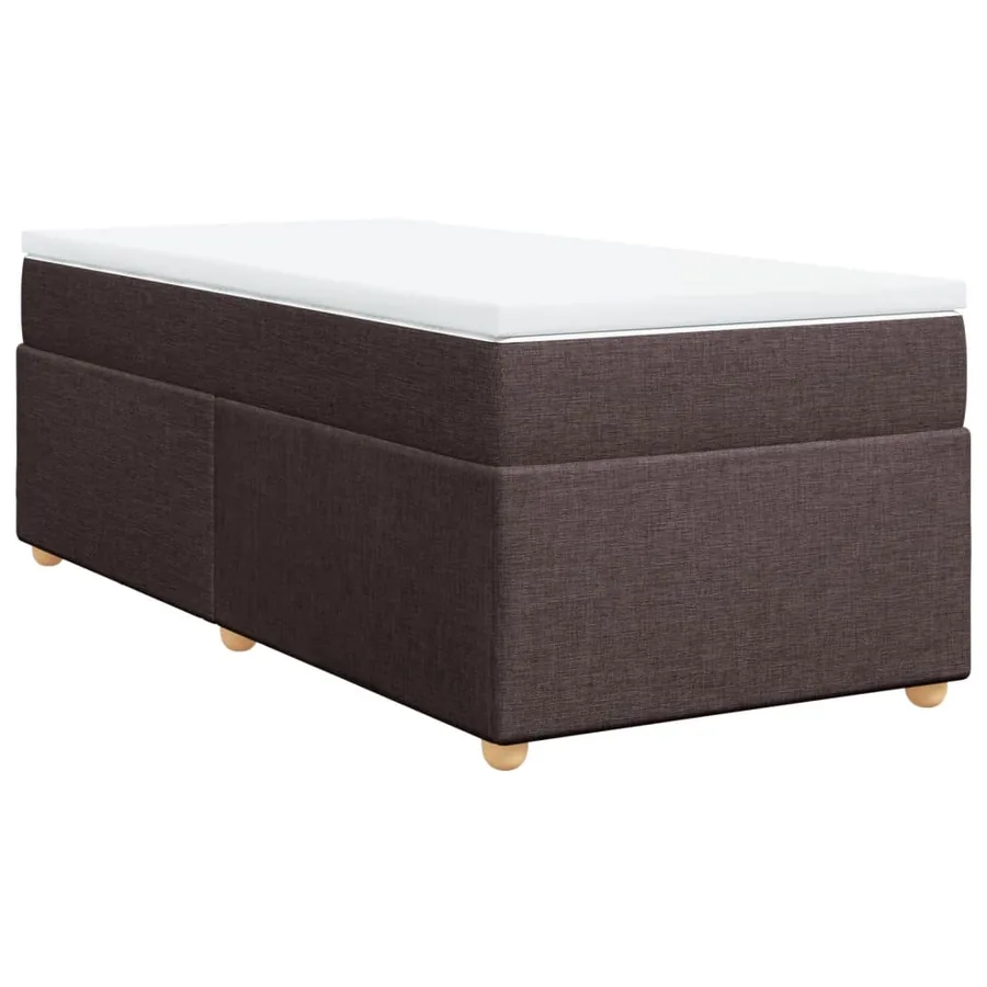 Sommier à lattes de lit avec matelas Marron foncé 80x200 cm - 9