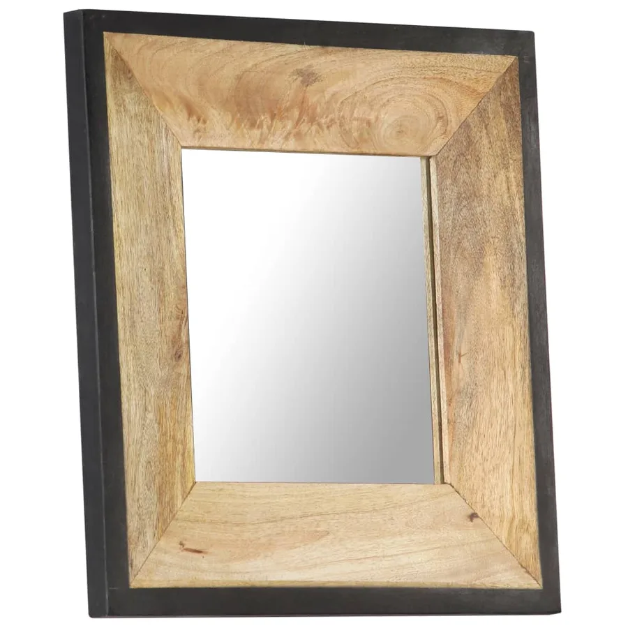 Miroir 50x50 cm Bois de manguier massif - 9