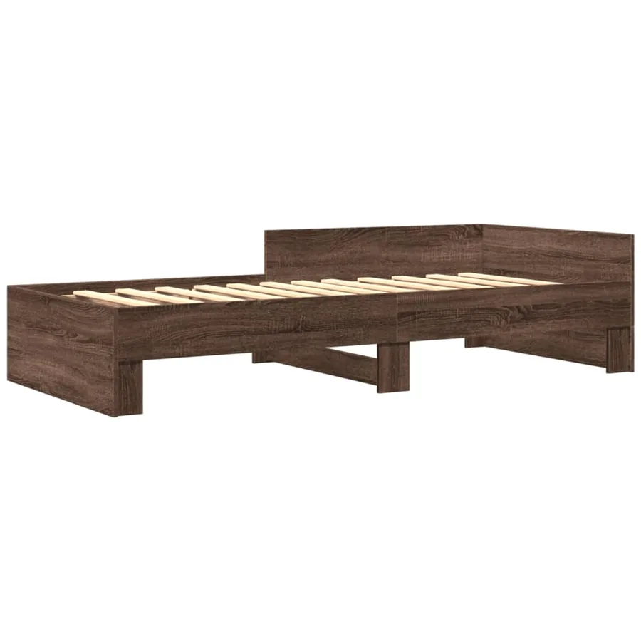Cadre de lit sans matelas chêne marron 100x200 cm - 3