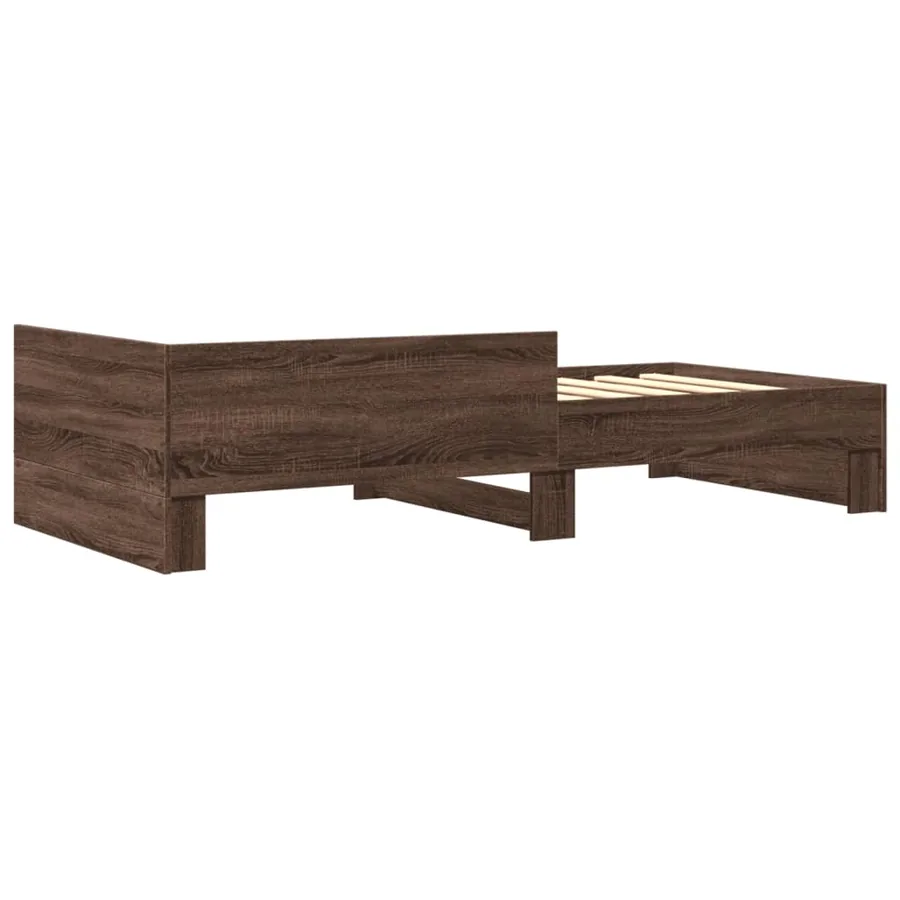 Cadre de lit sans matelas chêne marron 100x200 cm - 6