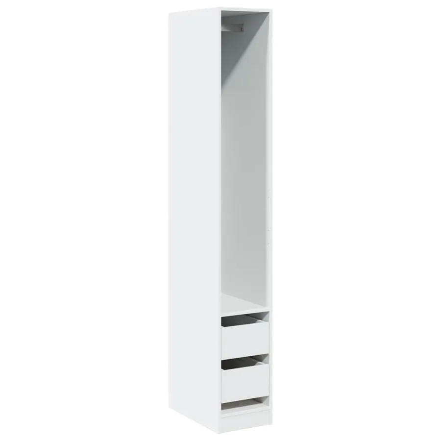 Garde-robe Blanc 30x50x200 cm Bois d'ingénierie - 2