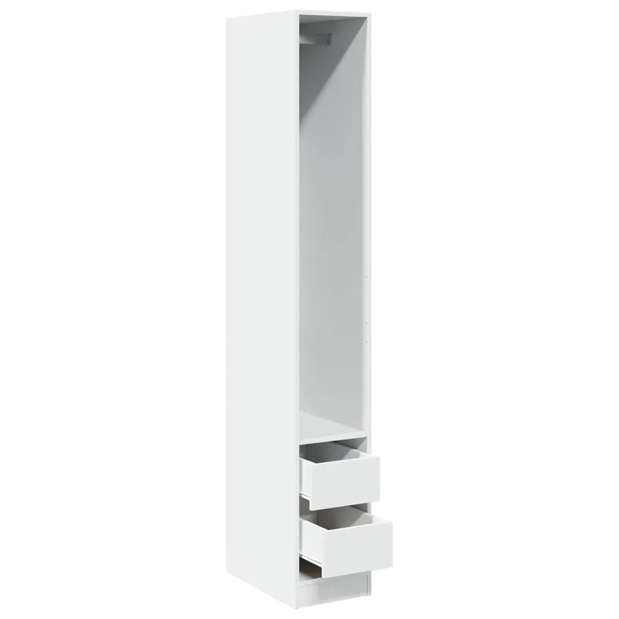 Garde-robe Blanc 30x50x200 cm Bois d'ingénierie - 5