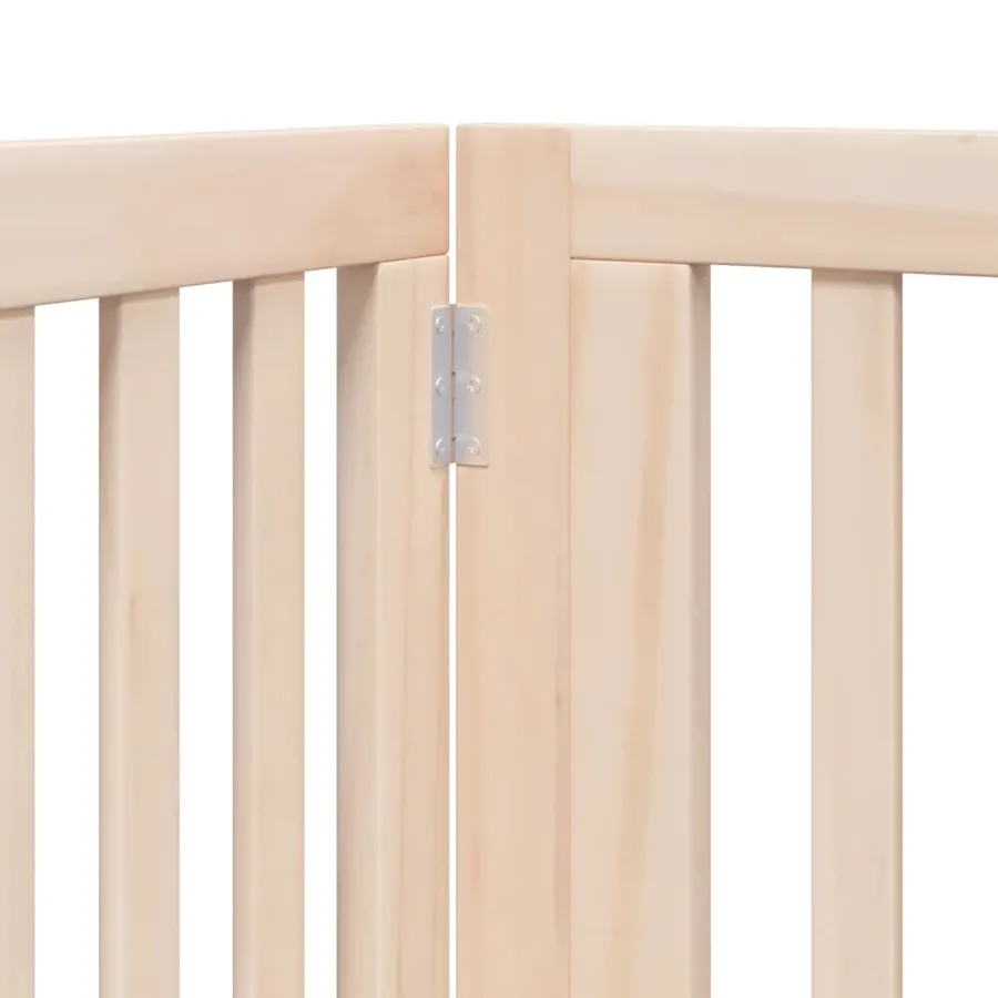 Barrière pour chien avec porte pliable 4 panneaux 320 cm Bois de peuplier - 8