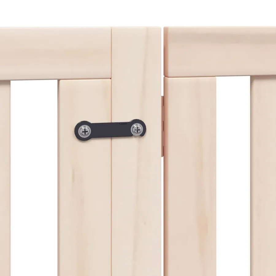 Barrière pour chien avec porte pliable 4 panneaux 320 cm Bois de peuplier - 9