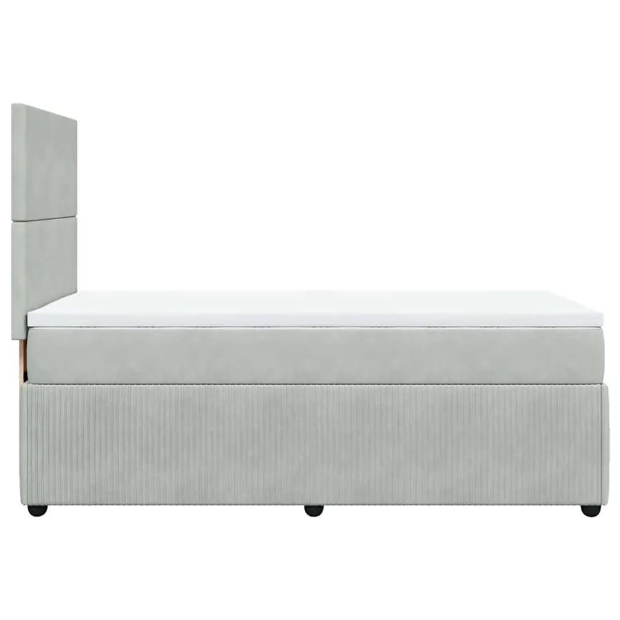 Sommier à lattes de lit et matelas Gris clair 80x200 cm Velours - 5