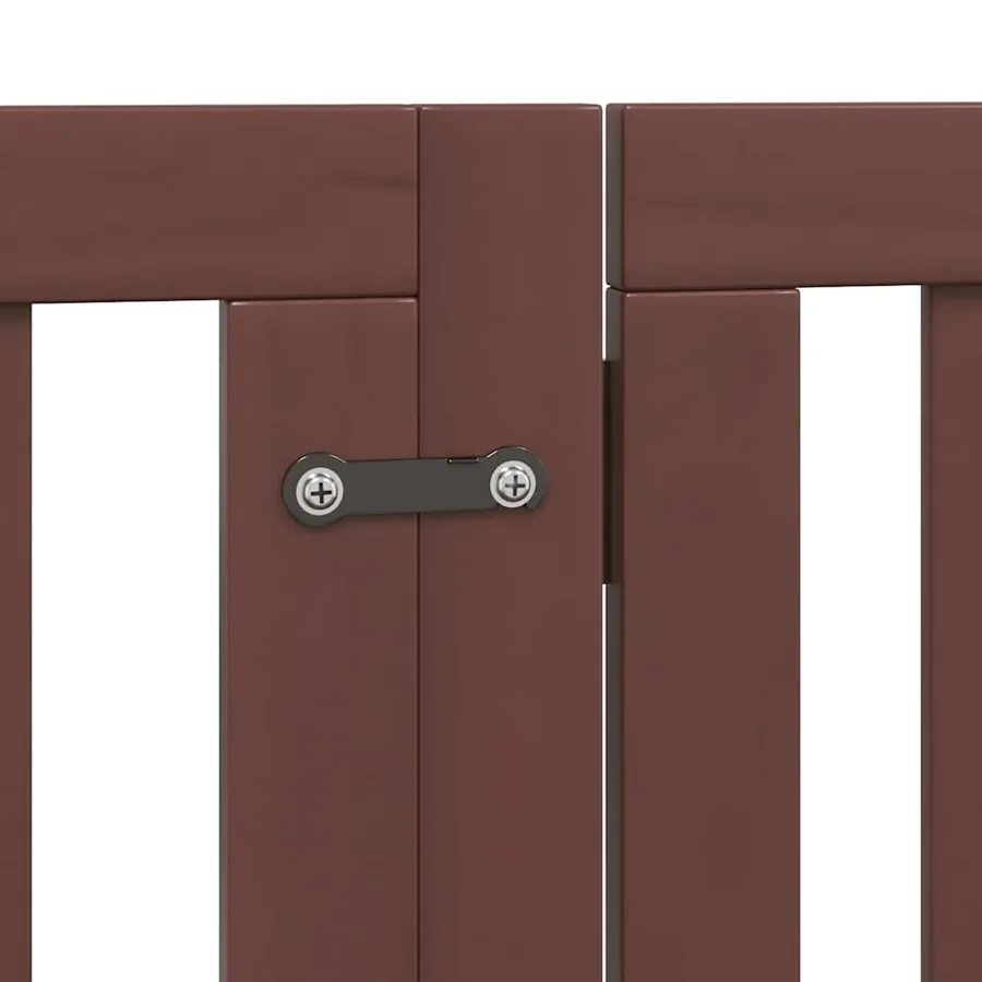 Barrière pour chien porte pliable 9 panneaux bois de peuplier - 7