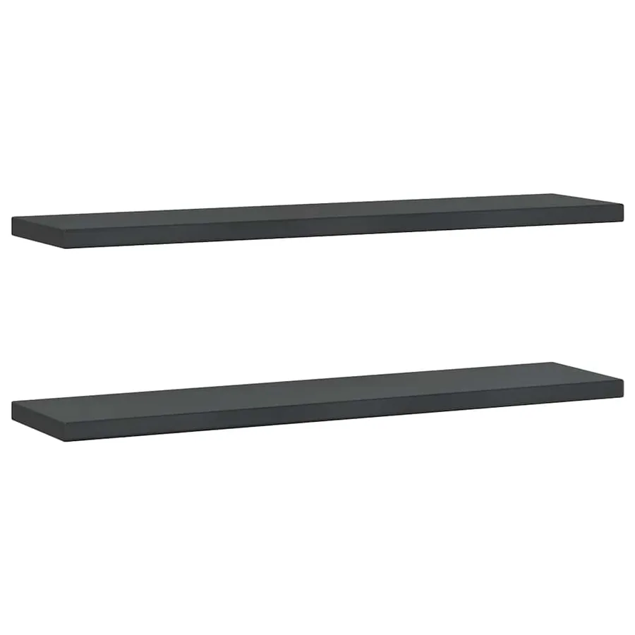 Étagères murales 2 pcs 100x23,5 cm noir acier inoxydable - 2