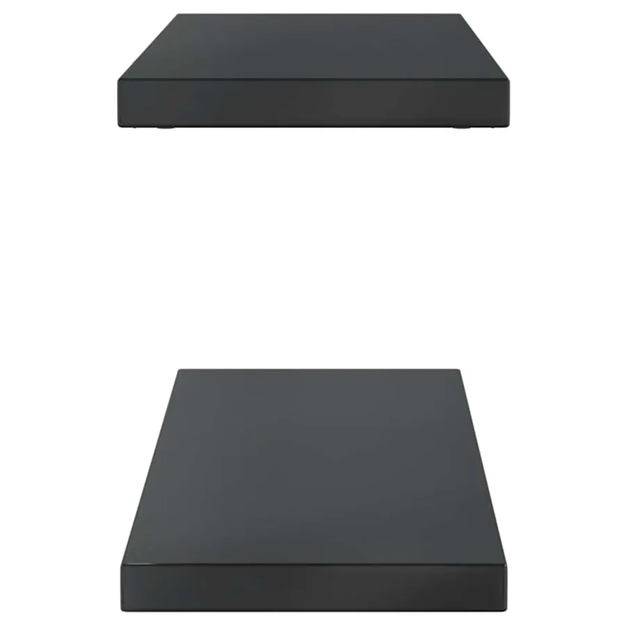 Étagères murales 2 pcs 100x23,5 cm noir acier inoxydable - 5