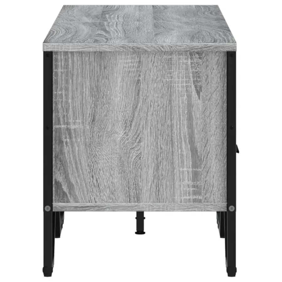 Meuble TV sonoma gris 122x34x41 cm bois d'ingénierie - 5