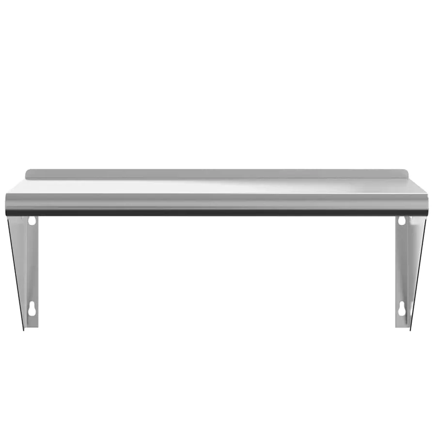 Étagère murale 75x30x31 cm argenté acier inoxydable - 5