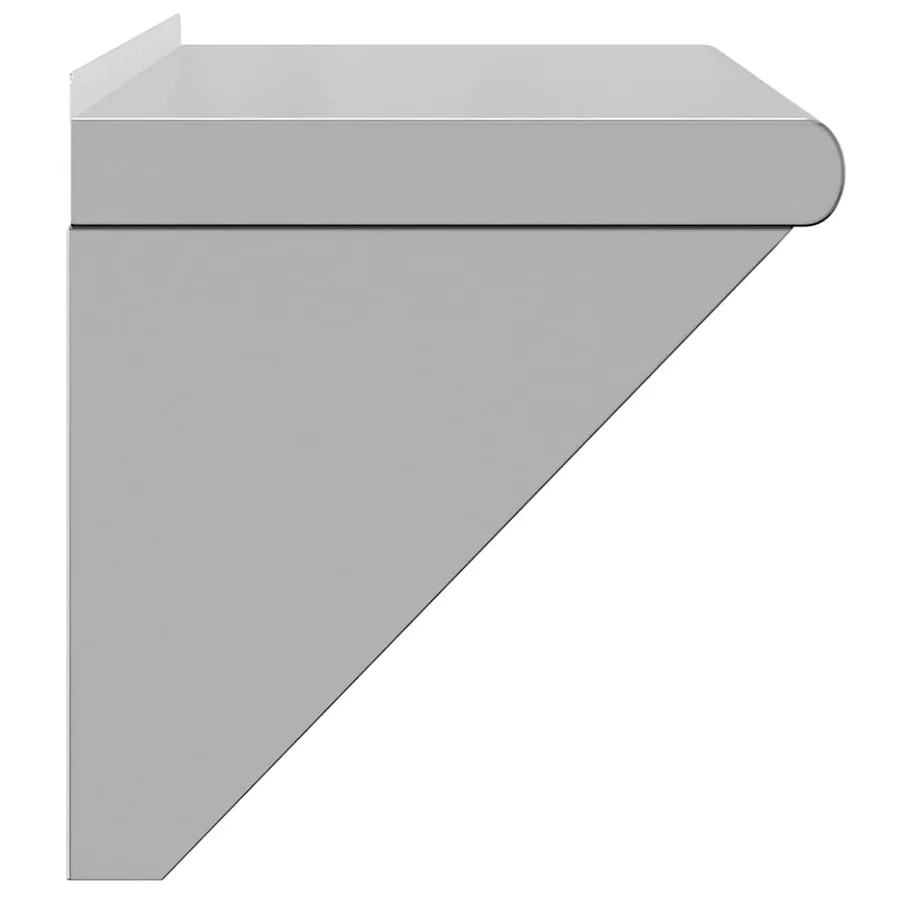 Étagère murale 75x30x31 cm argenté acier inoxydable - 6