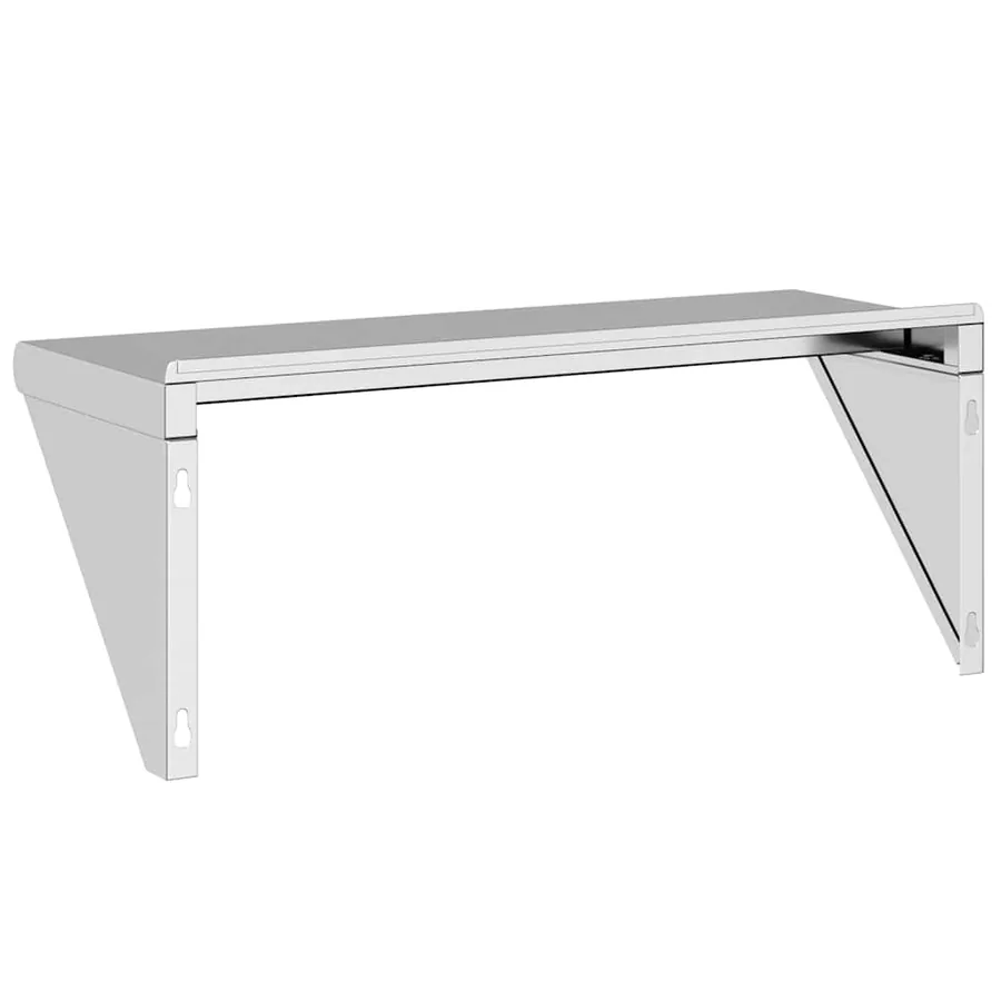 Étagère murale 75x30x31 cm argenté acier inoxydable - 7