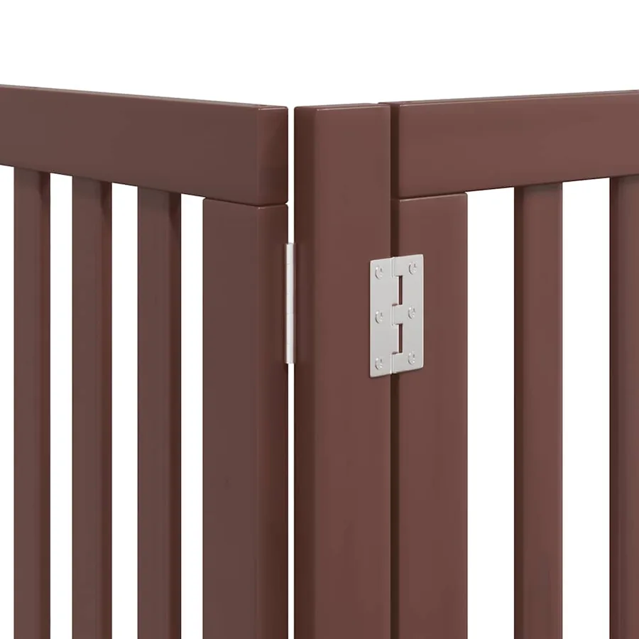 Barrière pour chien porte pliable 12 panneaux bois de peuplier - 10