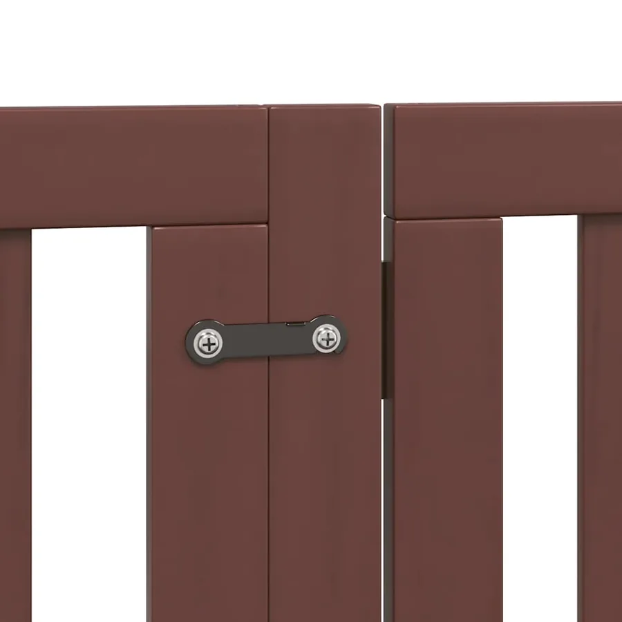 Barrière pour chien porte pliable 12 panneaux bois de peuplier - 7