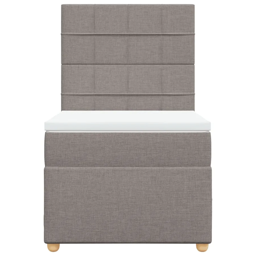 Sommier à lattes de lit avec matelas Taupe 90x190 cm Tissu - 6