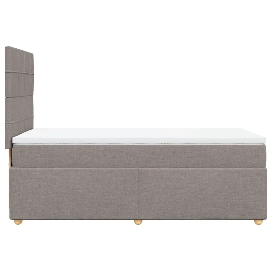 Sommier à lattes de lit avec matelas Taupe 90x190 cm Tissu - 7